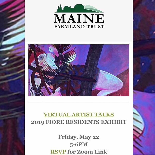 Join us tonight at 5pm for a virtual reception for the 2019 Fiore Residents Exhibition. I&rsquo;ll be giving a little artist talk, as will the other incredible artists, writers and musicians that were lucky enough to spend a month at the Fiore Art Ce
