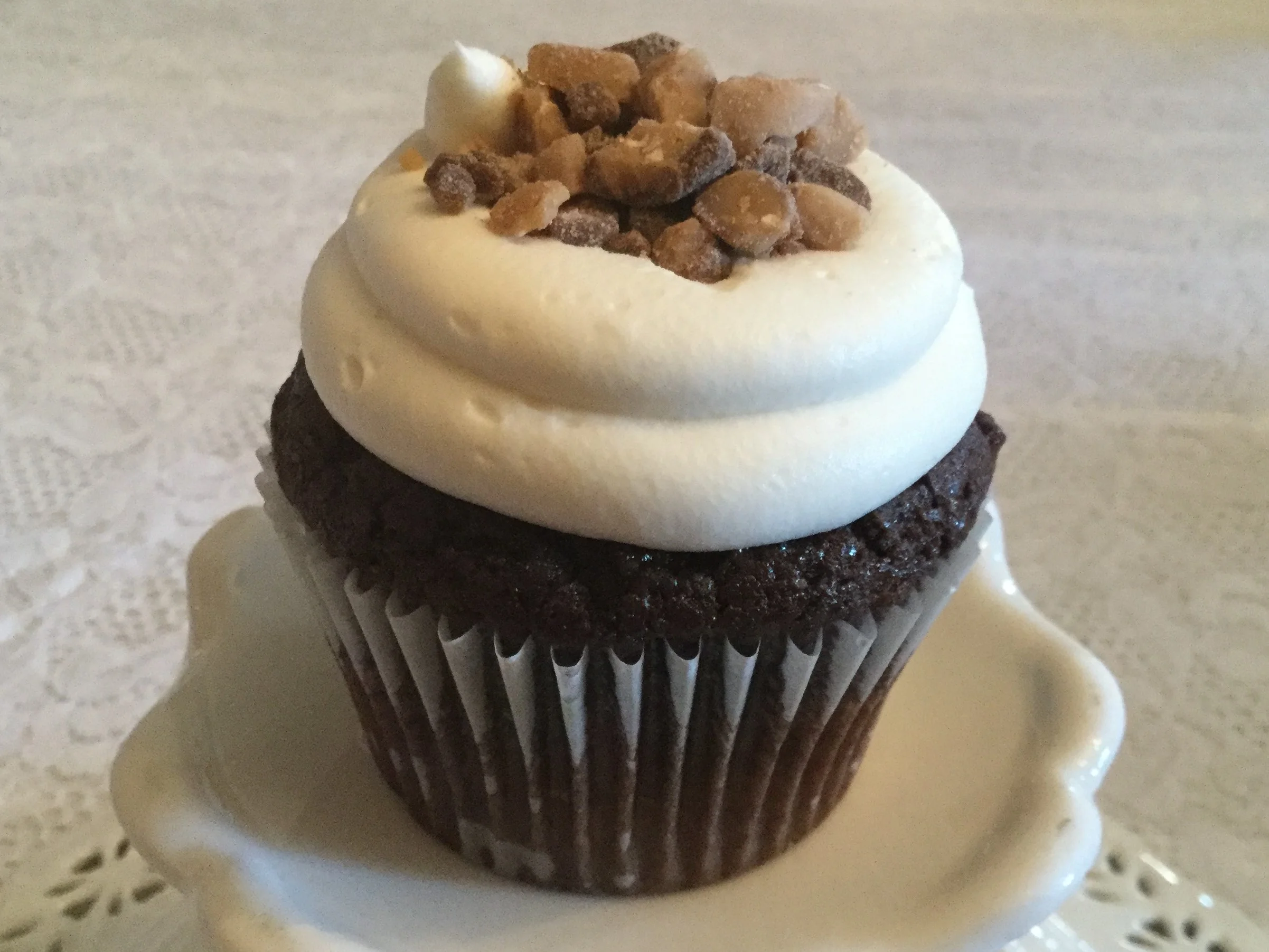 Signature Cupcake:  Chocolate Toffee