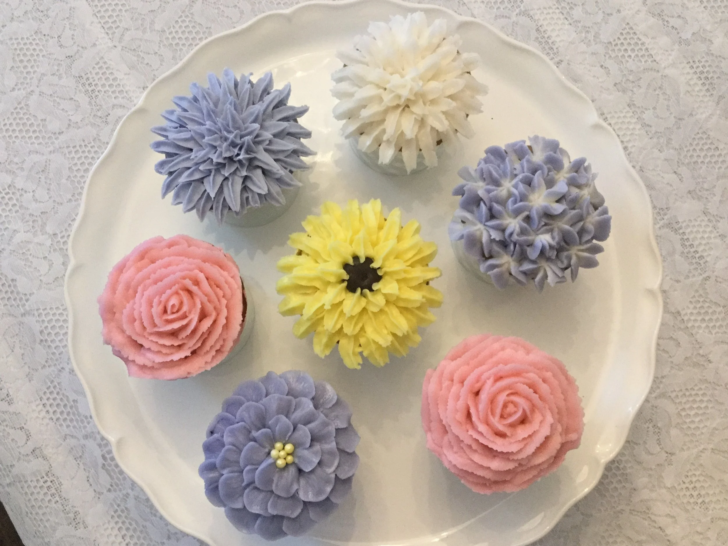 Flowered Cupcakes