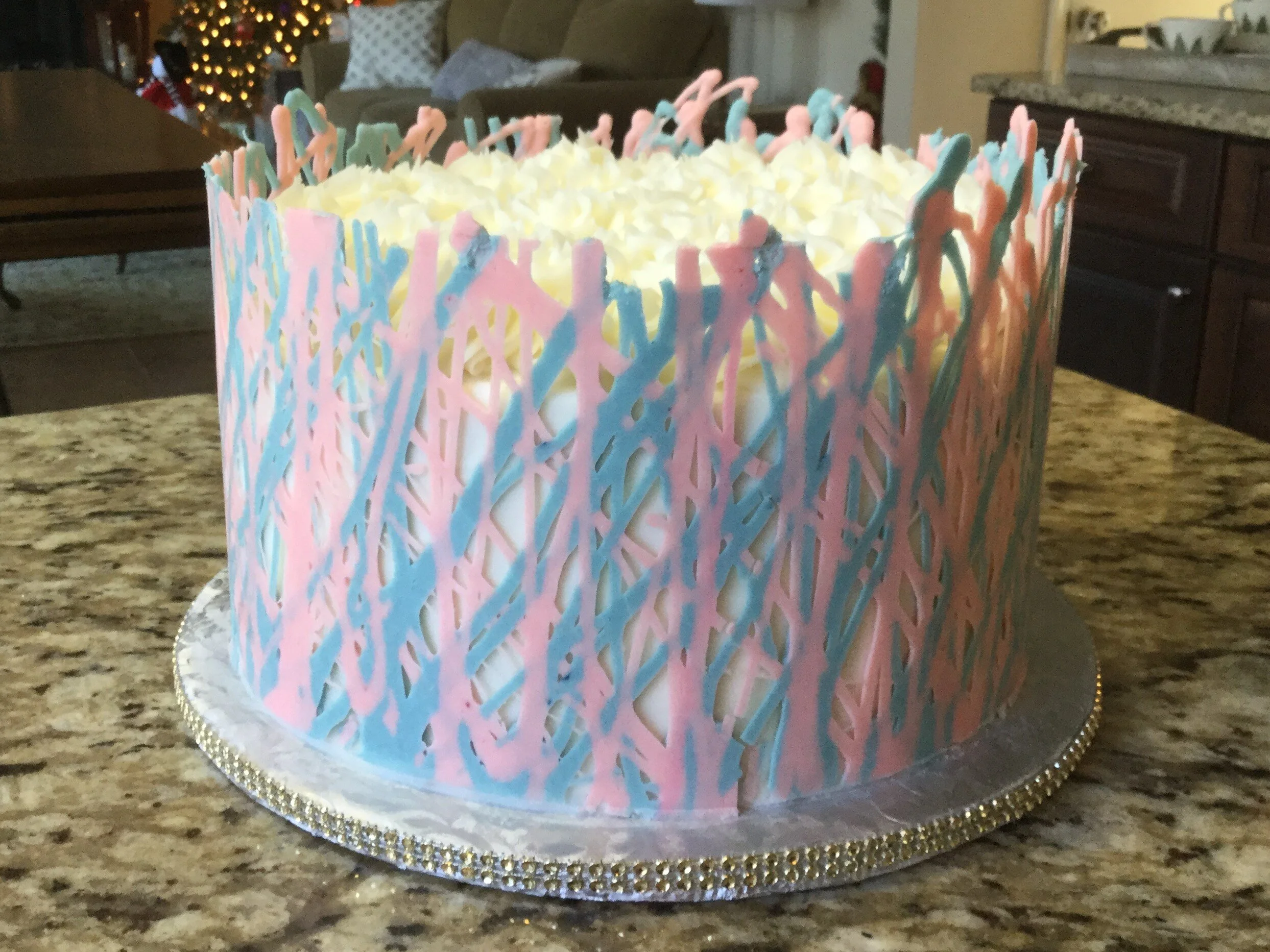 Gender reveal cake