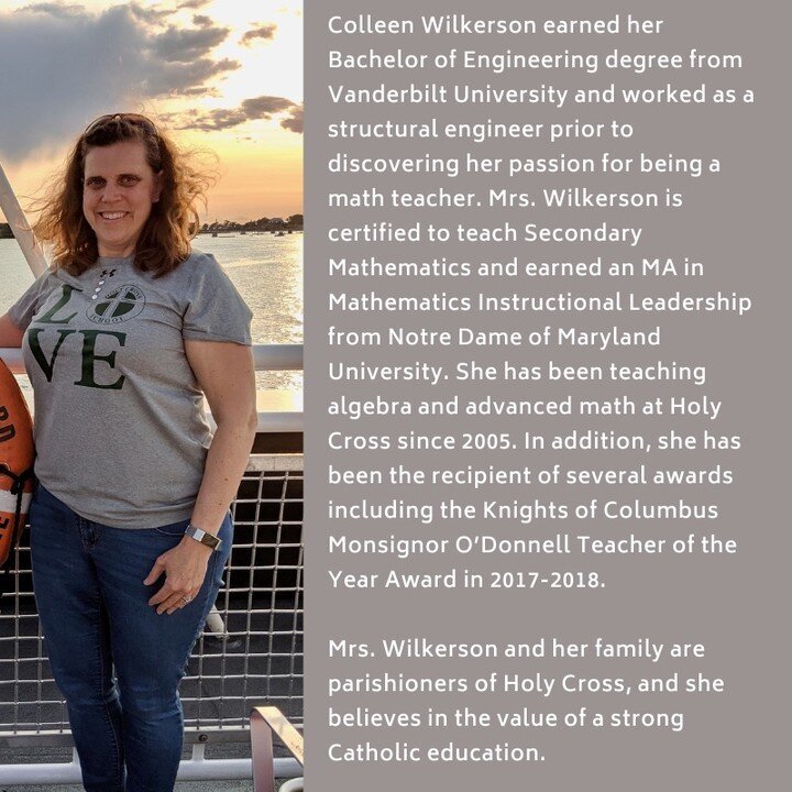 It's #TeacherTuesday! Meet Mrs. Wilkerson, our meticulously magnificent  math teacher! #adwcommunity #iloveholycross #math #algebra