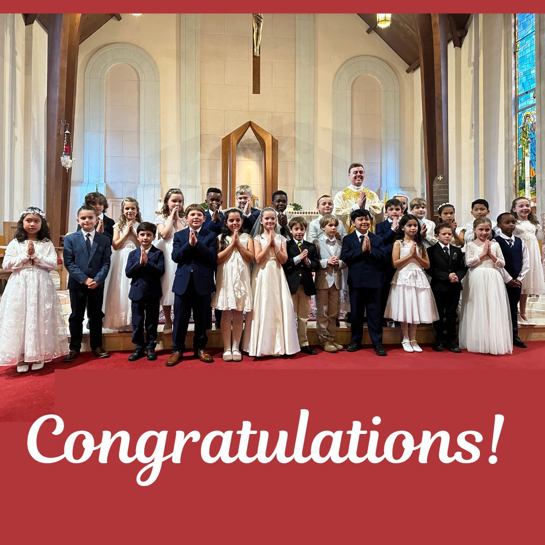 Congratulations to our school and parish children on their First Communion this past weekend! #adwcommunity #iloveholycross #firstcommunion
