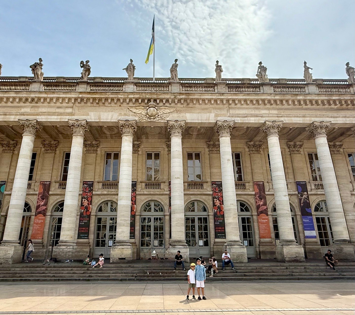 Holy Cross School spirit takes center stage at the Opéra National de Bordeaux – Grand-Théâtre in Bordeaux, France! Our Hawks shine wherever they go! ๐ #ADWcommUNITY #ILoveHolyCross #AlwaysBeKind #SchoolSpirit