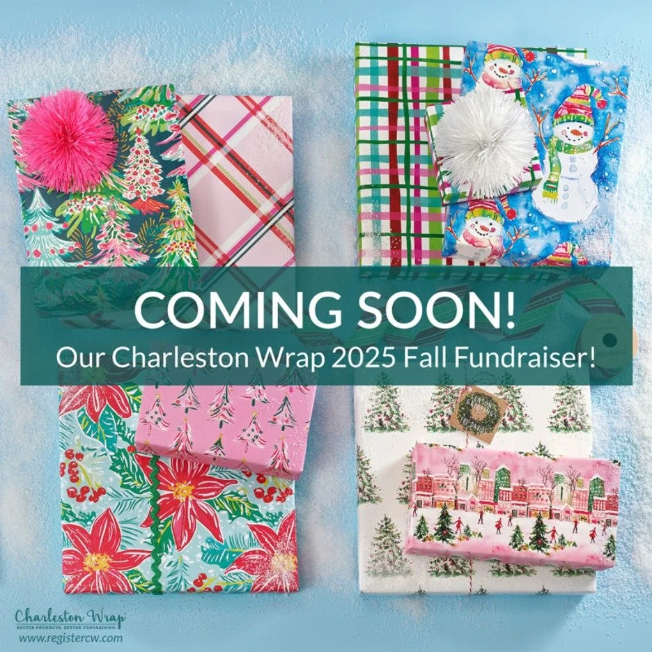 Our Charleston Wrap fundraiser is almost here! 🎁 Stay tuned for details and get ready to shop your favorites while supporting Holy Cross School! #charlestonwrap #fundraiser #giftwrap #wrappingpaper #homegoods #kitchen #chocolate #cookiemix #personal