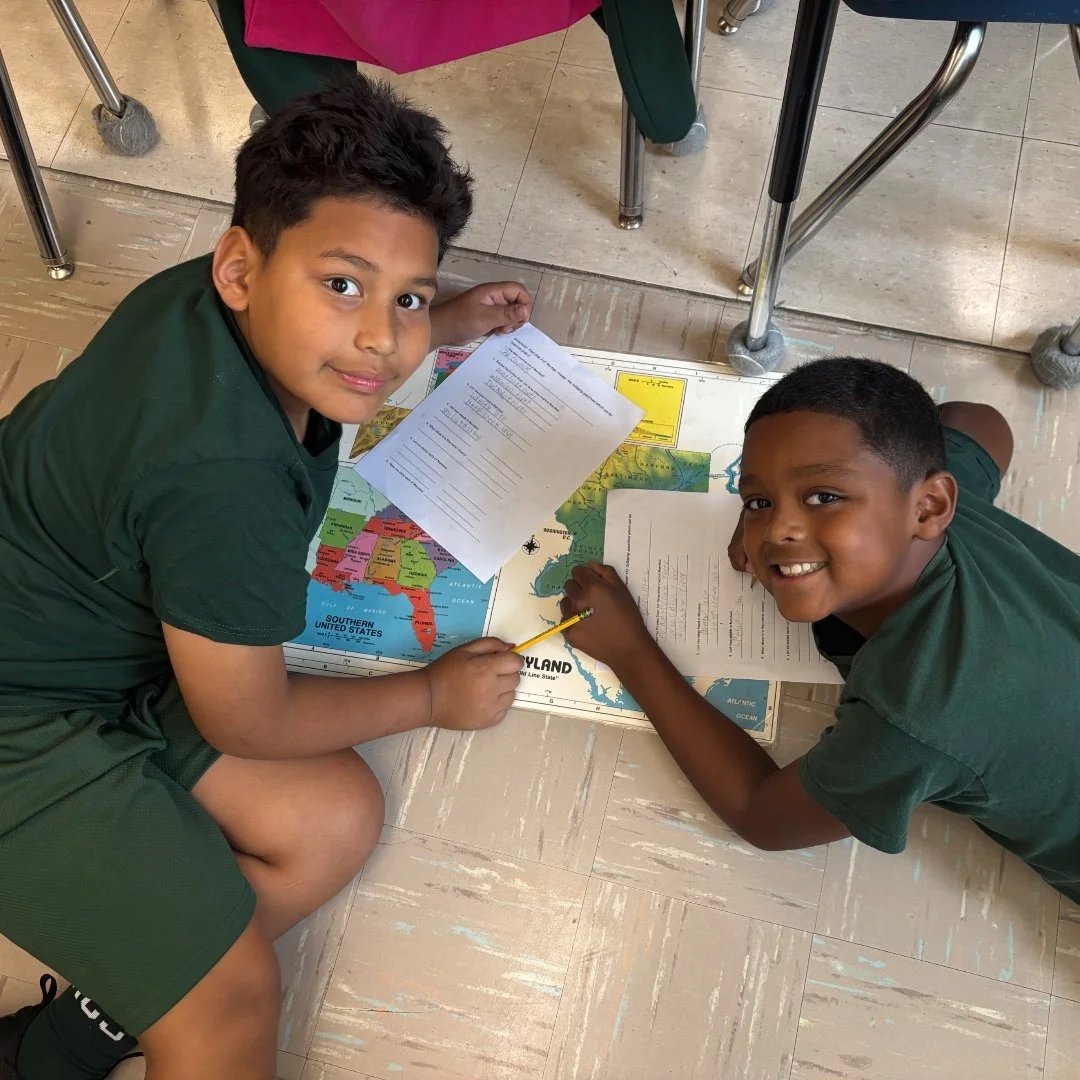 Our 4th graders are diving into Maryland geography! They are exploring the mountains, rivers, coastal plains and regions that make our state so special! #Maryland #MarylandGeography #ILoveHolyCross #ADWcommUNITY