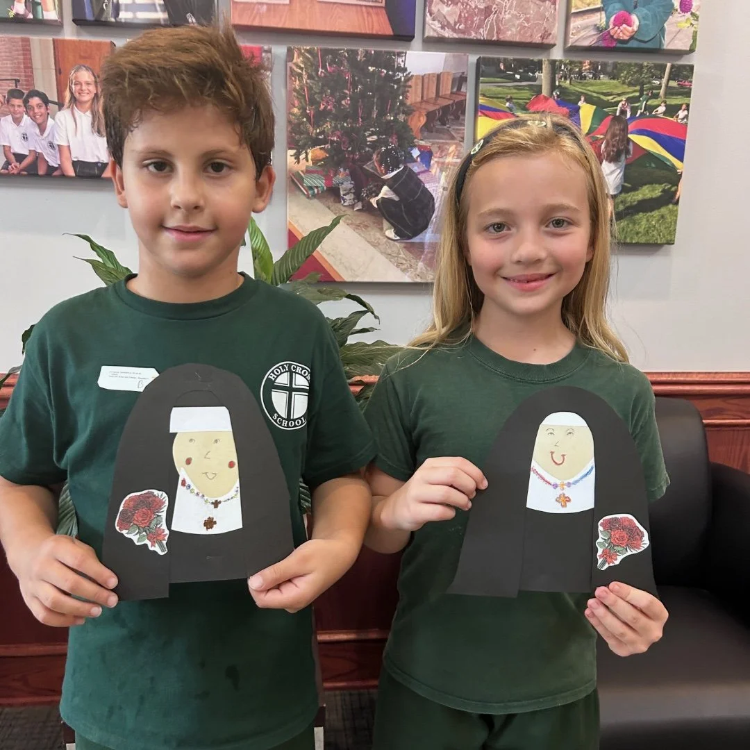 Today we celebrate the Feast of St. Thérèse of Lisieux! 🌹 2nd graders learned about the “Little Flower” and her example of serving God through small acts of love and kindness. St. Thérèse reminds us that even