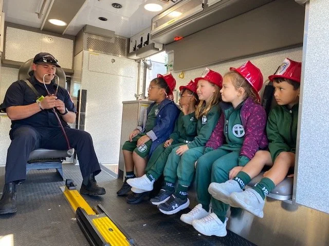 🚒 A big thank you to the Kensington Volunteer Fire Department for visiting Holy Cross School! Our youngest students learned about fire safety, and enjoyed exploring the fire truck and meeting the real-life heroes who keep our community safe. #ADWcom