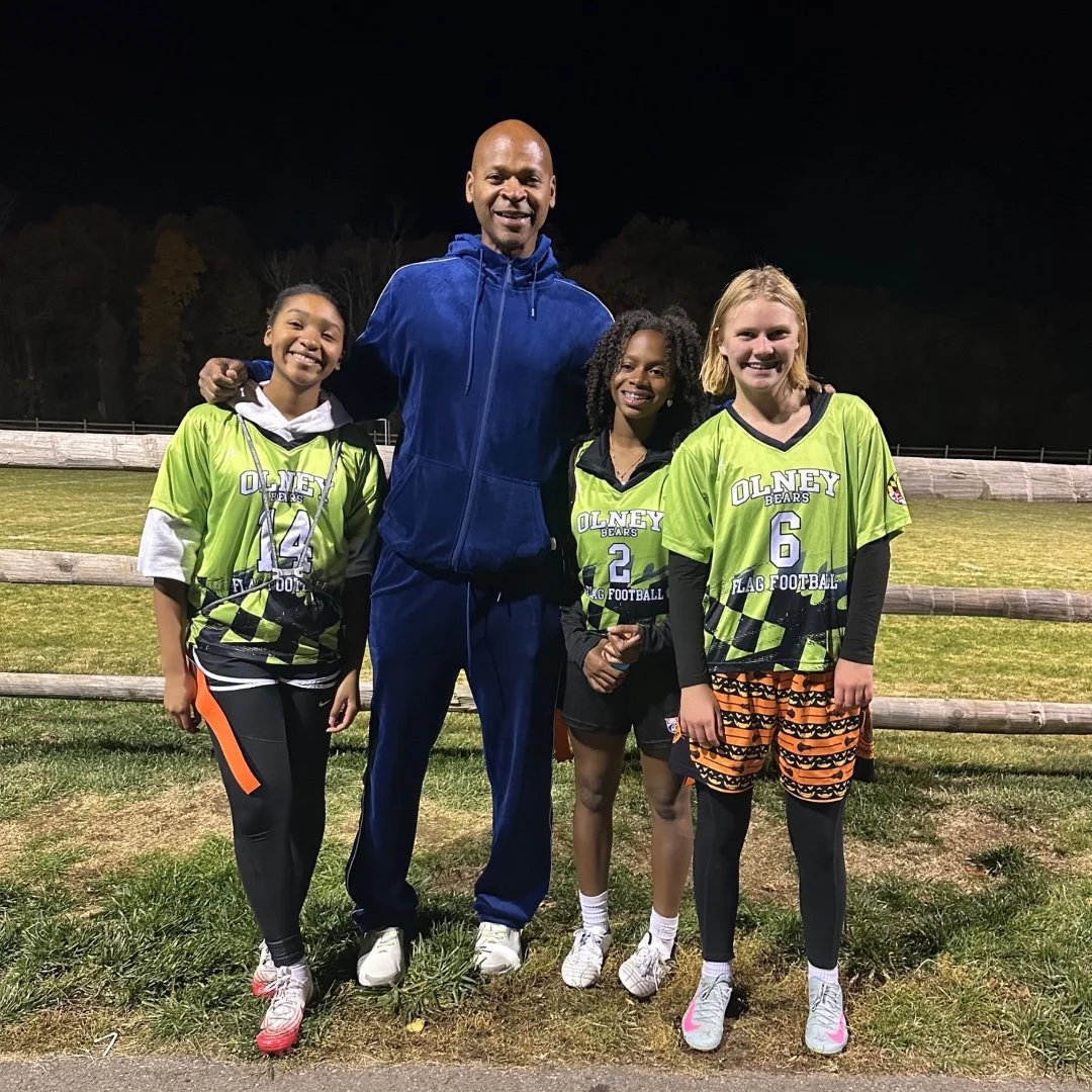 Nothing warms a chilly night like school spirit! PE teacher Mr. Treadwell (and his wife!) came out to cheer on 8th graders Isabel, Brooke, and Noelle at their recent flag football game. The girls were thrilled to see him and felt so supported. 💚 #AD
