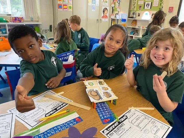 From storytime to STEM! After reading Our Table by Peter Reynolds, our Kindergarteners designed and built their own Thanksgiving tables, complete with blueprints to guide their creations. So much imagination and problem-solving! #ADWcommUNITY #ILoveH