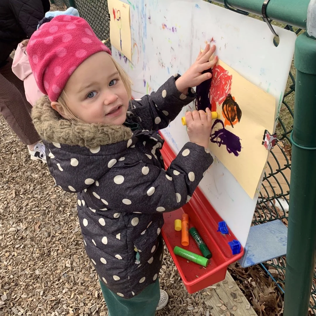 PK was thrilled that the weather cooperated for Outdoor Learning Time! ☀️🌿 Fresh air, movement, and hands-on learning made for a wonderful day outside! #ADWcommUNITY #ILoveHolyCross