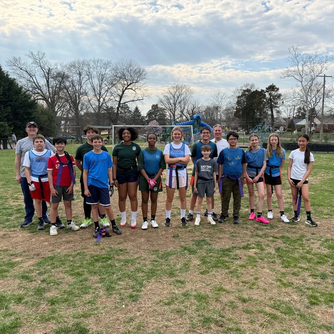 Flags up, game on! 🏈 We are excited to welcome flag football, the newest addition to Holy Cross athletics! Go Hawks! #ADWcommUNITY #ILoveHolyCross #FlagFootball