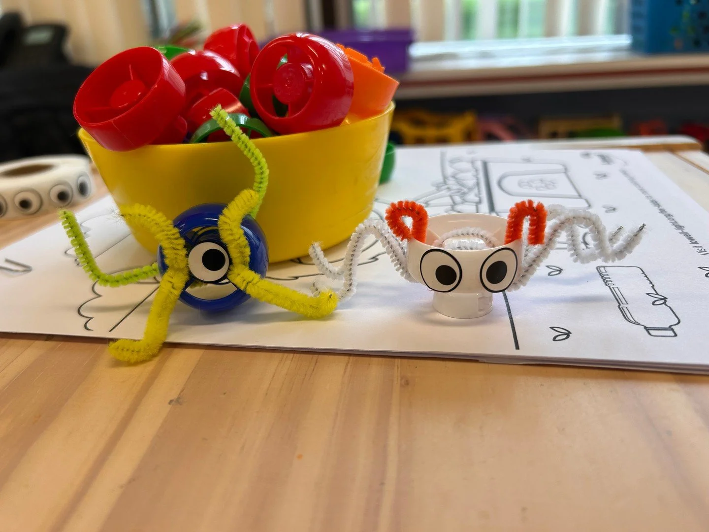 Happy Earth Day! 🌎♻️ Our PK3 students turned trash into treasure by learning about recycling and creating their very own &ldquo;recycle monsters&rdquo; from used pouch caps! #ADWcommUNITY #ILoveHolyCross #EarthDay #PK#