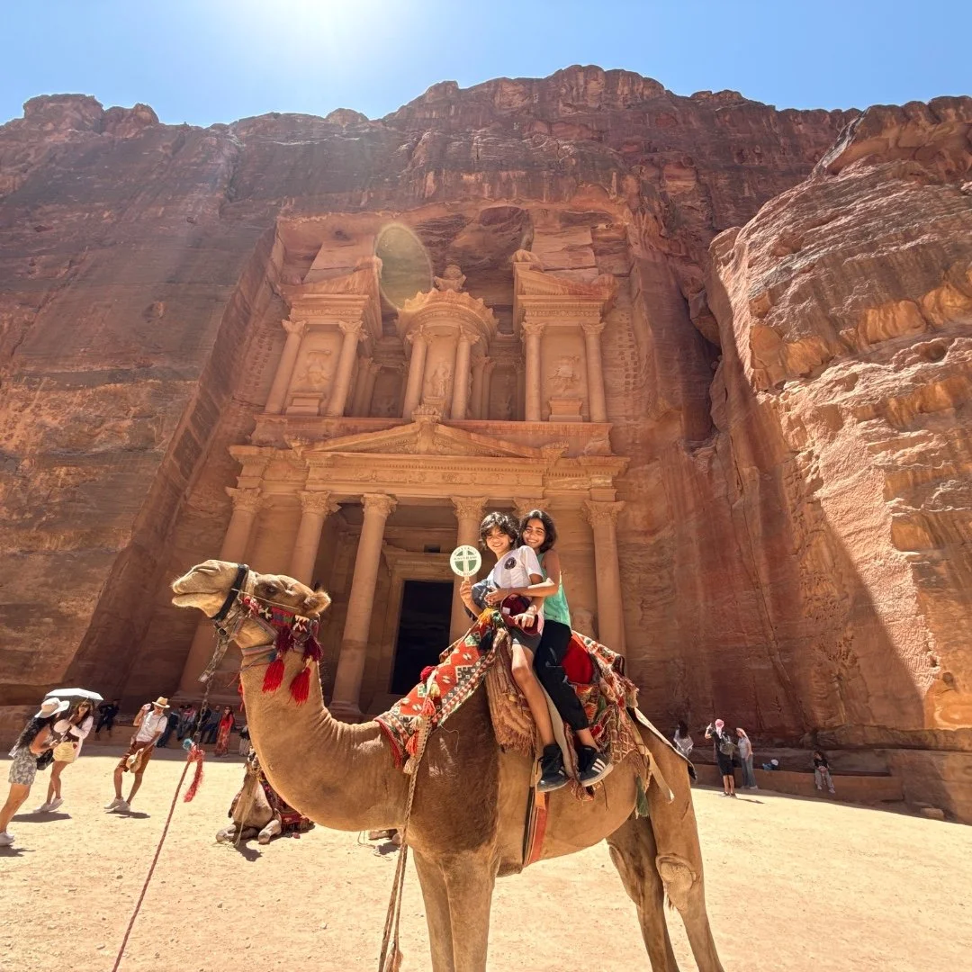 Holy Cross School spirit spotted in Petra, an ancient city in Jordan, one of the 7 Wonders of the World! 💚 #ADWcommUNITY #ILoveHolyCross