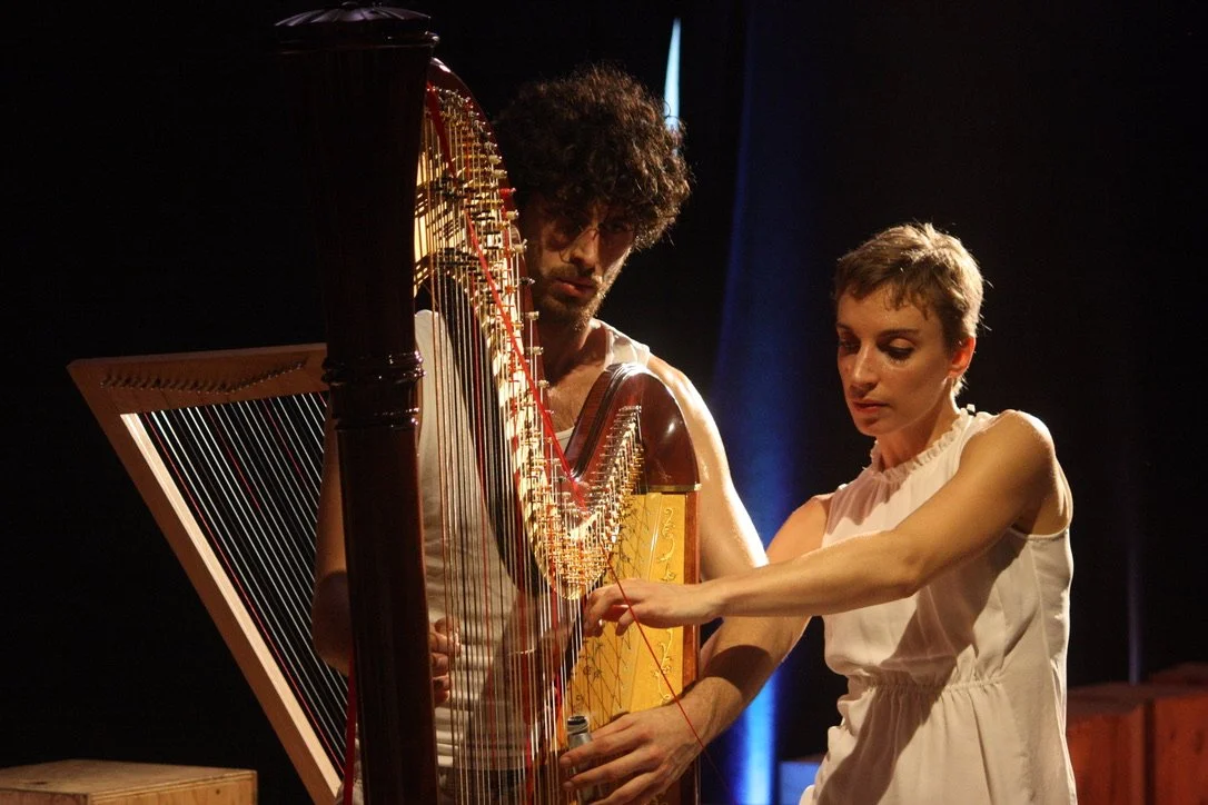 LabYrinth. Staged concert with dance and harp for young audience. With Hillel Perlman. Concept and staging, production Basel Sinfonietta