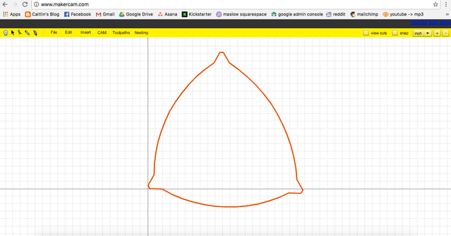 In this image, the nightstand top is strategically placed with one corner at the point where the X and Y axis cross, or the origin. When you click “Define Origin” in GroundControl, you know that the cut will appear in the same location as it was saved in MakerCam, ie; above and to the right of your defined origin.