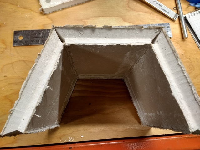 Because my engraving bit wasn’t quite tall enough the drywall couldn’t fold completely