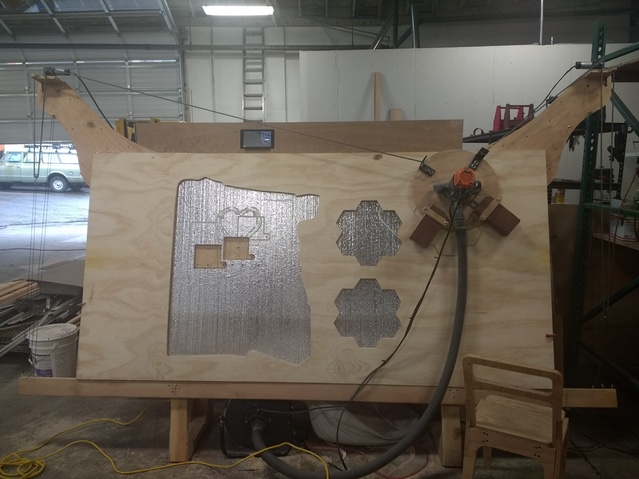 Corn hole board cutting smoothly after fix described in "What Went Wrong" section