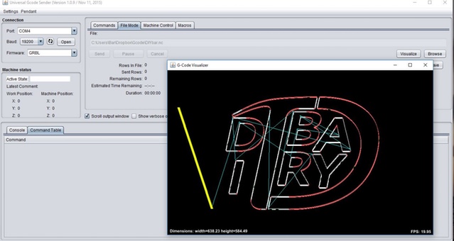 Universal Gcode Sender showing off it’s 3D gcode visualization ability