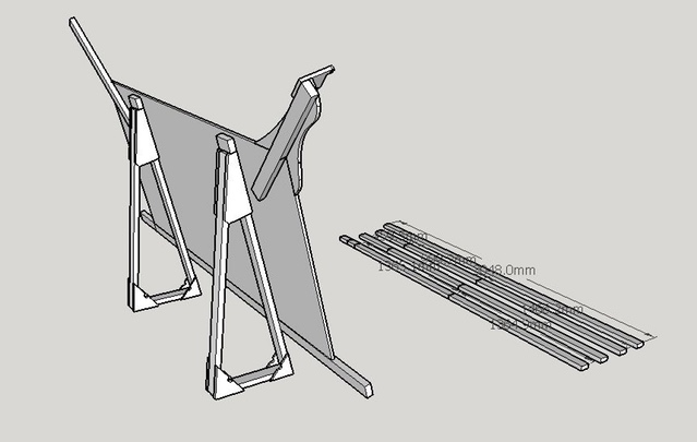 The CAD model showing design changes