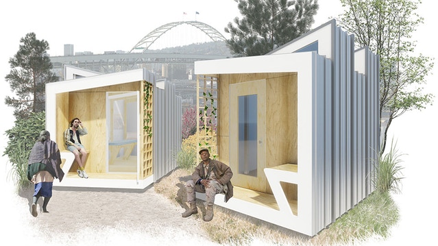 A rendering of what the finished POD will look like. Image courtesy of SERA Architects