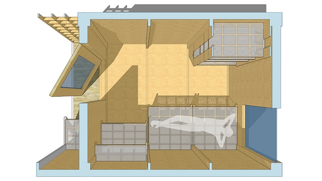 The interior of the POD. Image courtesy of SERA Architects