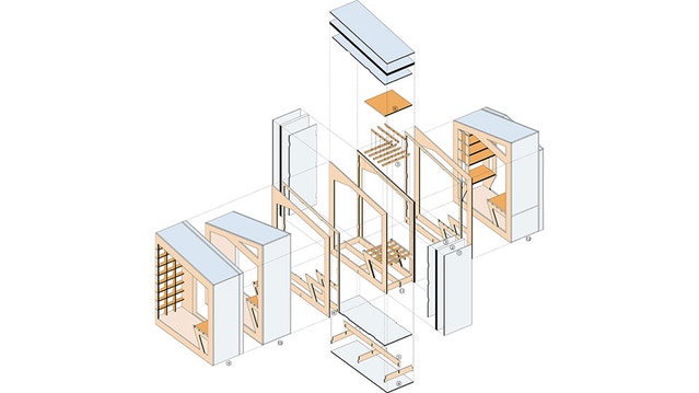A diagram showing how the POD goes together. Image courtesy of SERA Architects.