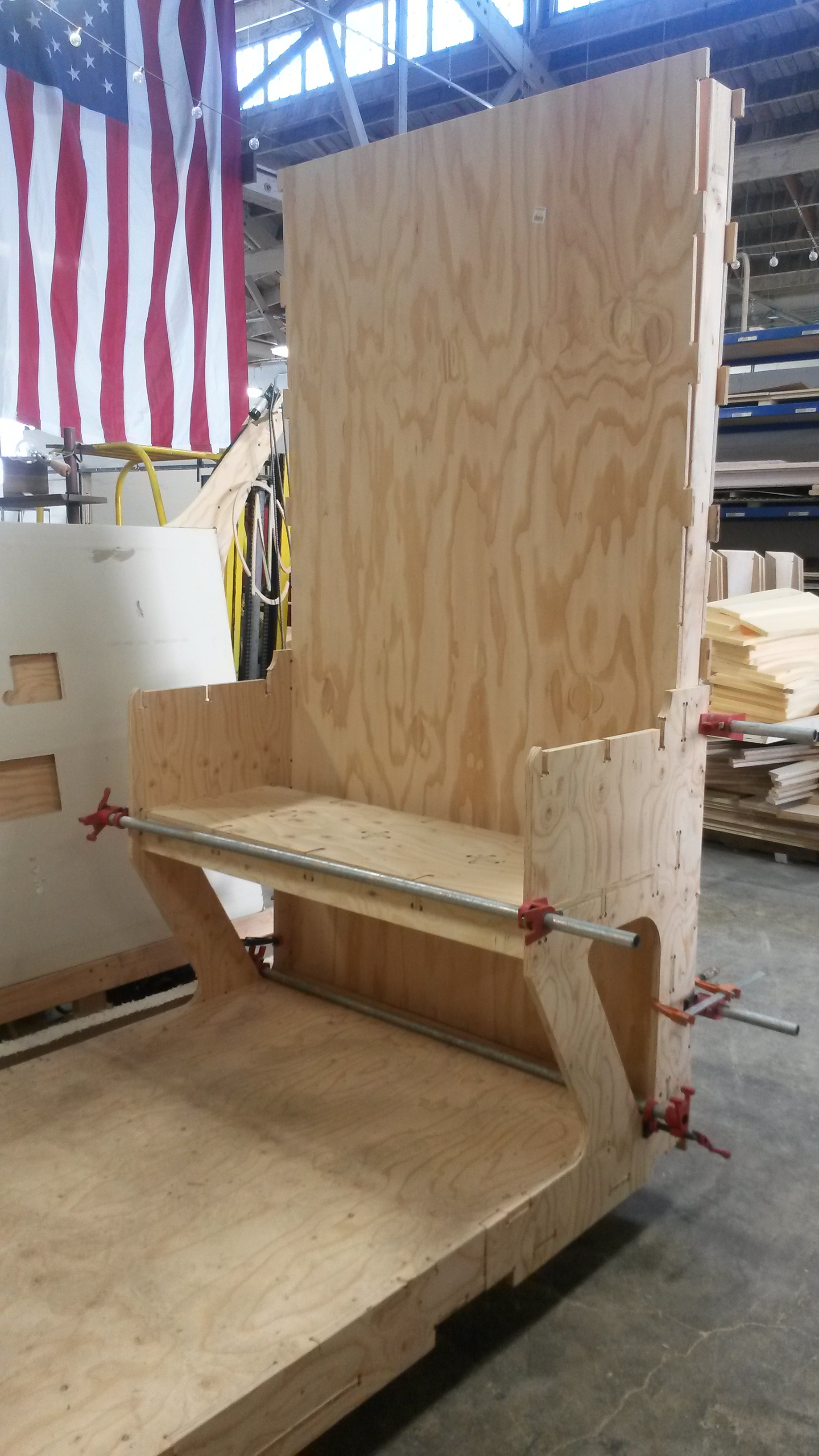 he inside of the second segment which is under construction. You're looking at the bottom shelf of a built-in shelving unit!