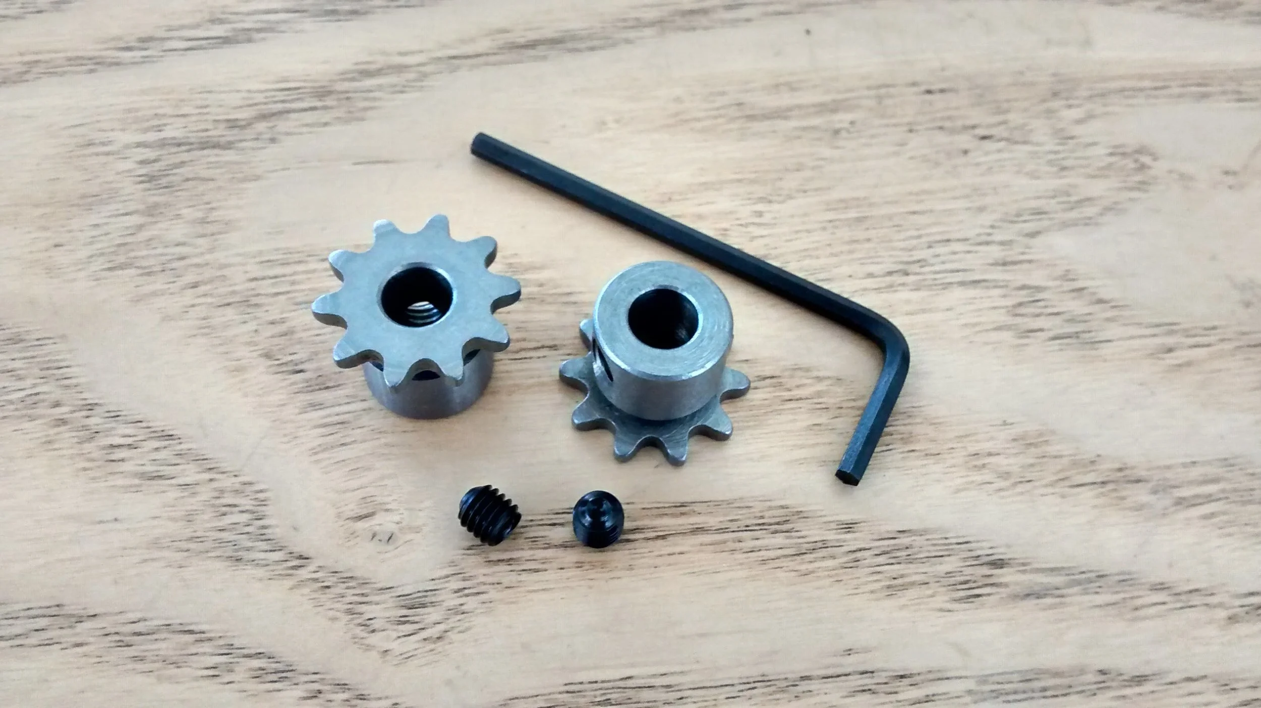 Motor Sprockets, Motor Set Screws, & Allen Wrench