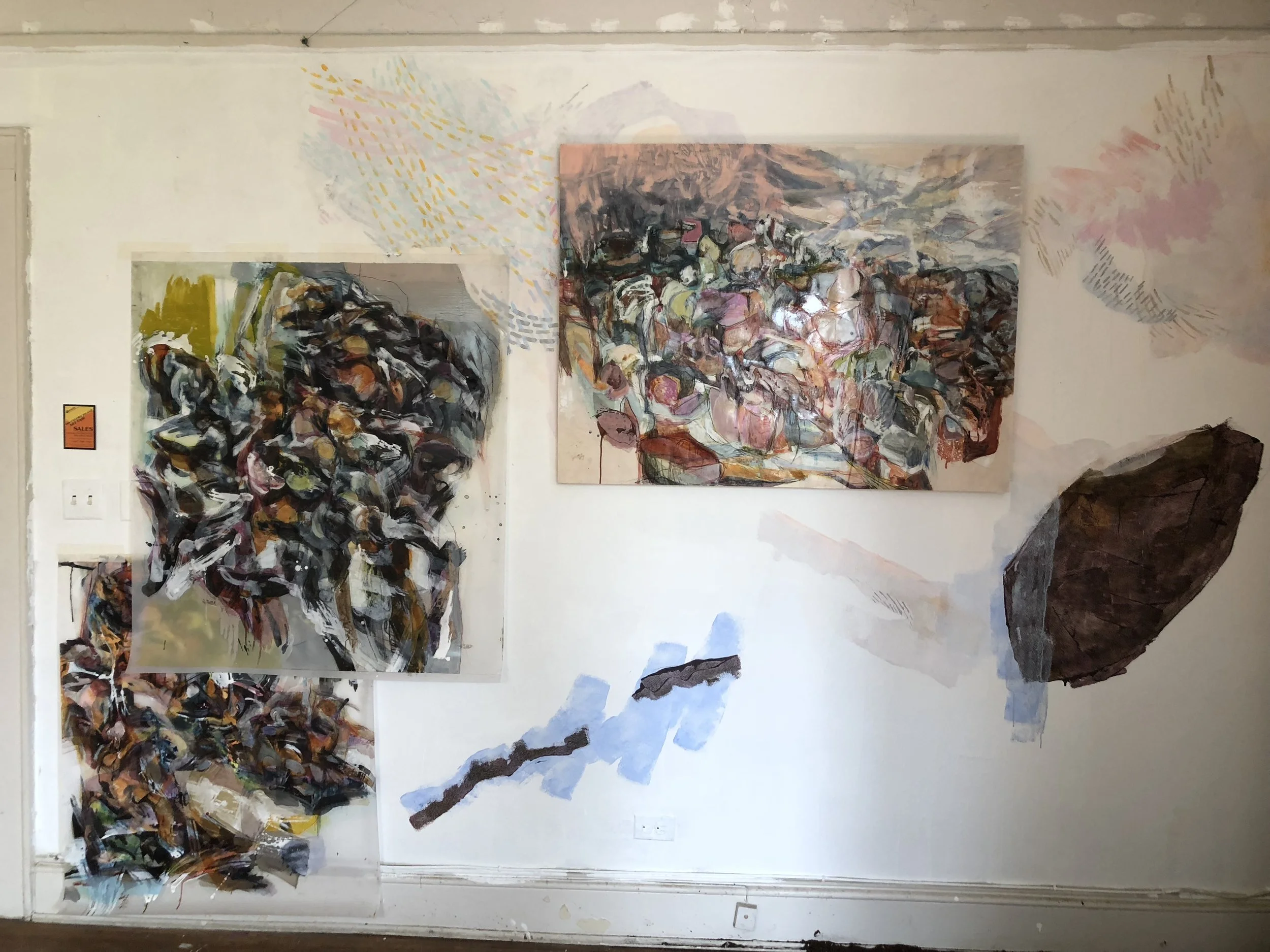 Emotional Landscape 2, 3 and 4 with Mural on North wall