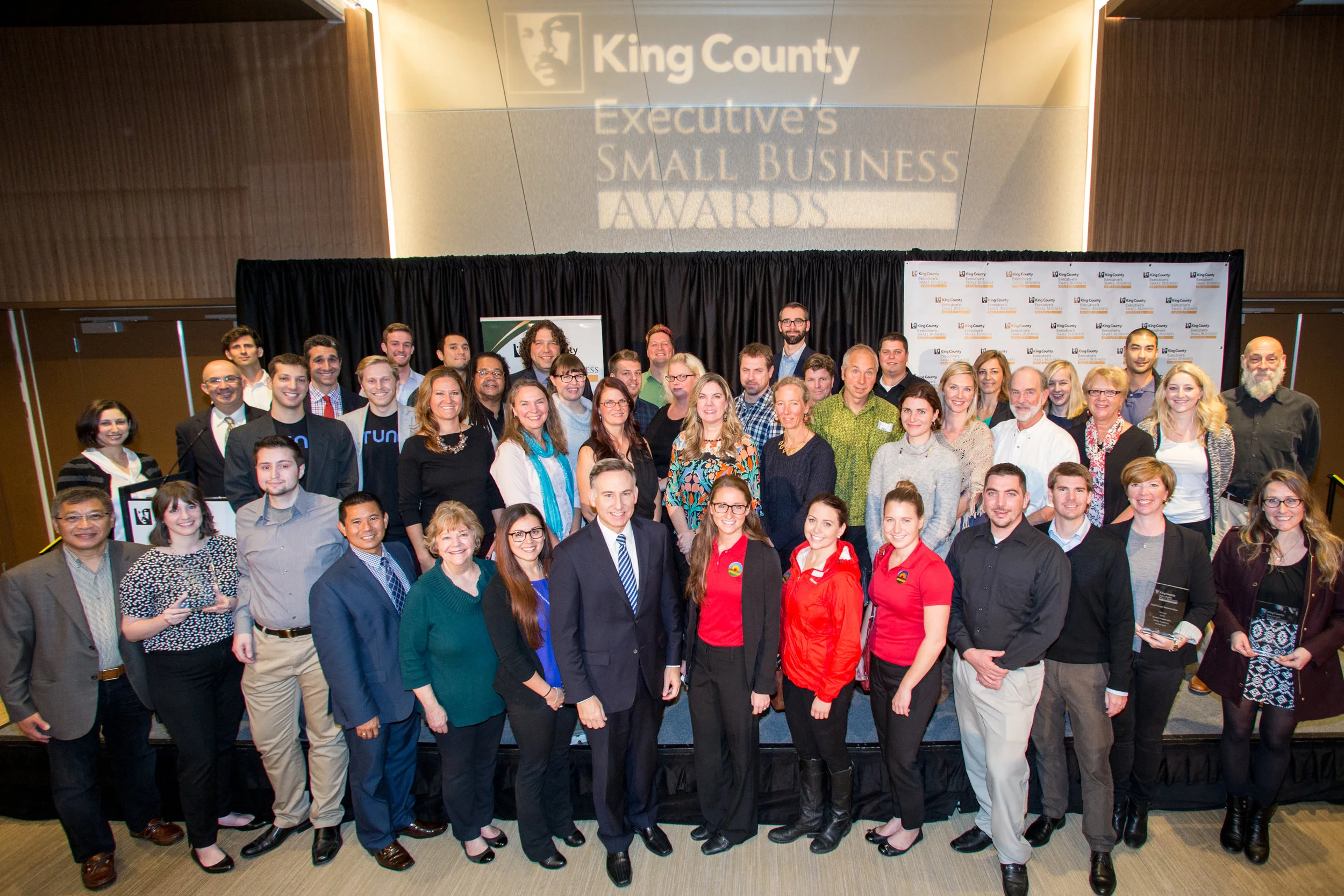 All of the winners and finalists for the 2015 King County Executive Small Business Awards.