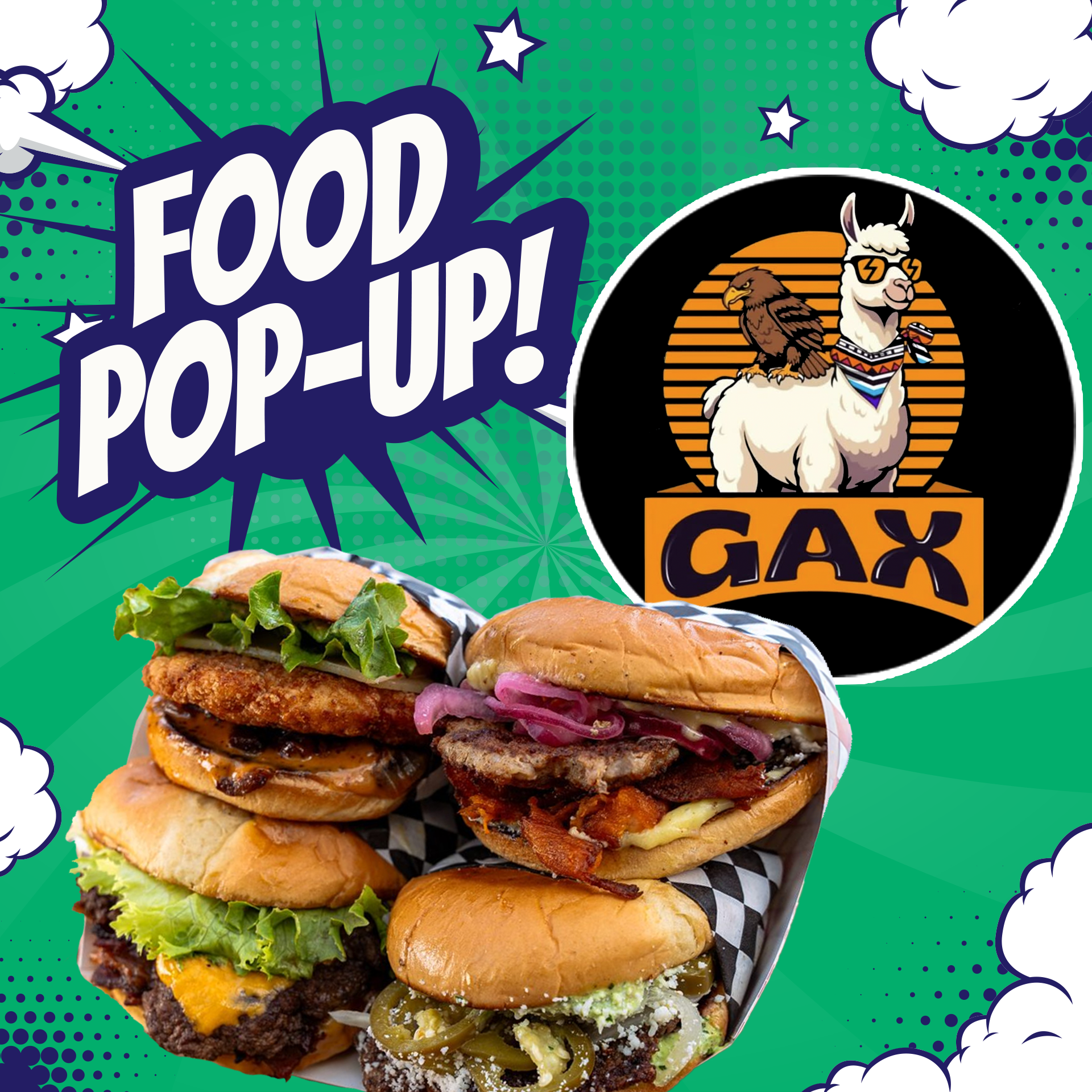 Food Pop Up!: GAX Latin Fusion Burger