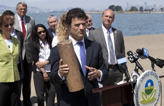 July 2014: Sewage in San Francisco Bay: Settlement reached to prevent overflows Over the past 10 years, about 2.4 billion gallons of partially treated sewage has entered the bay, said Jared Blumenfeld, an EPA regional administrator. “For many years, the health of San Francisco Bay has been imperiled by ongoing pollution, including enormous discharges of raw and partially treated sewage from communities in the East Bay,” Blumenfeld said. “Many of these discharges are the result of aging, deteriorated sewer infrastructure that will be fixed under the EPA order.” Along with spreading disease-causing organisms that can threaten public health, the raw and untreated sewage can deplete oxygen in the 1,600-square-mile bay and hurt fish, migratory birds and other wildlife. “It’s more of ‘death by 1,000 cuts’ in terms of impact to the bay,” said Deb Self, executive director of San Francisco Baykeeper, which was among those that brought the legal action to enforce the Clean Water Act. Others behind the lawsuit were the San Francisco Bay Regional Water Board and the Our Children’s Earth Foundation. Under the agreement, EBMUD, the Stege district and the cities will assess and upgrade their sewer system infrastructure, including at EBMUD’s three wet water treatment facilities. Read more here.