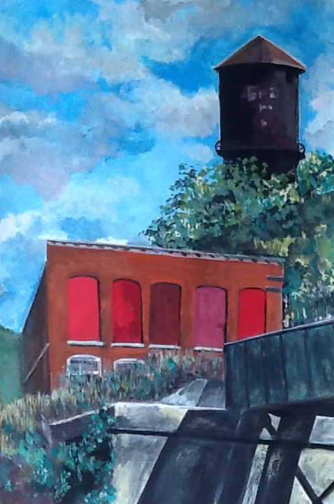 HOUSATONIC VISTA - 15" x 21" Gouache on Paper