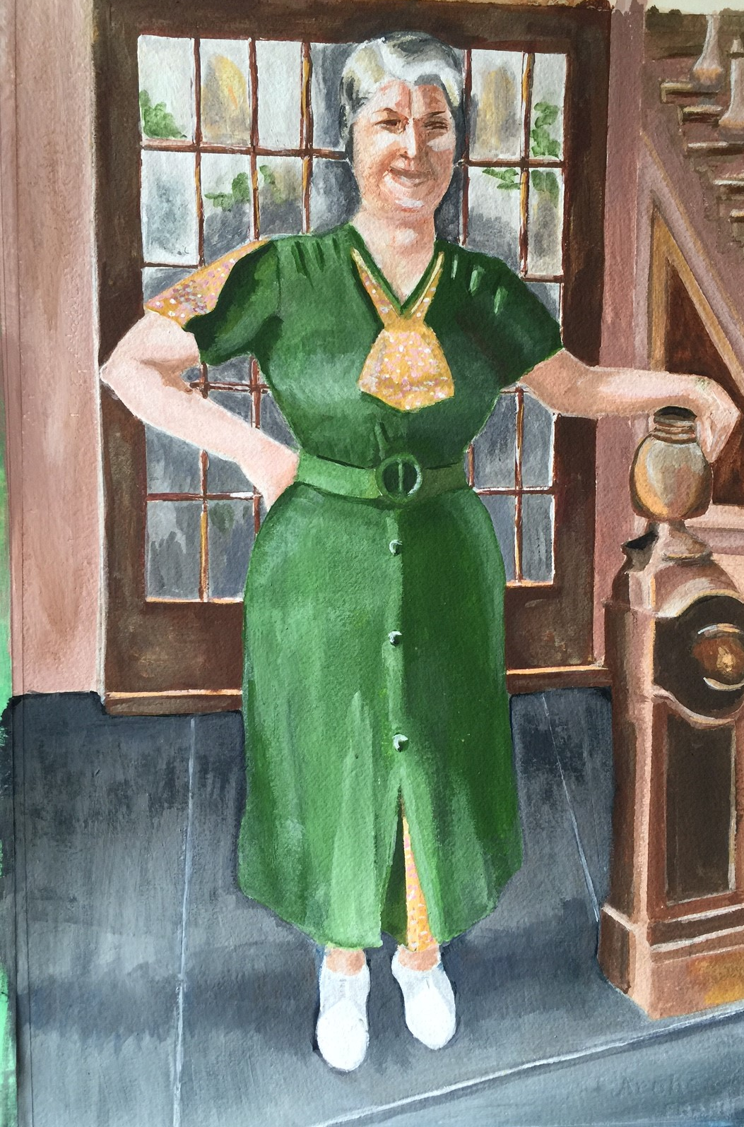 DORA - 14" x 20" Gouache on Paper