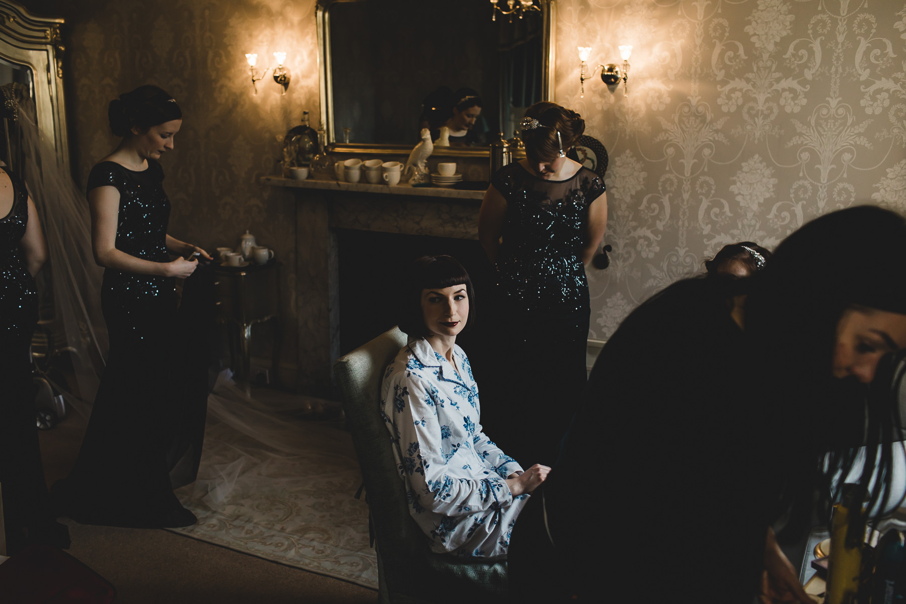 Bridal prep Prestwold Hall