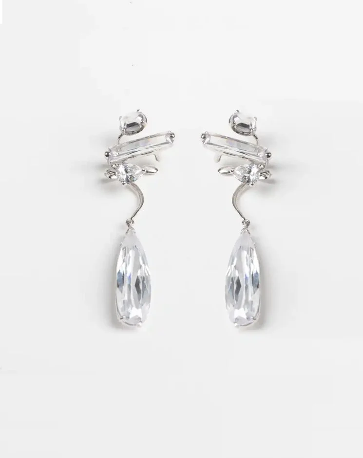 Alan Crocetti Gold or Silver Mixed Hybrid Drop Ear Cuff Pair