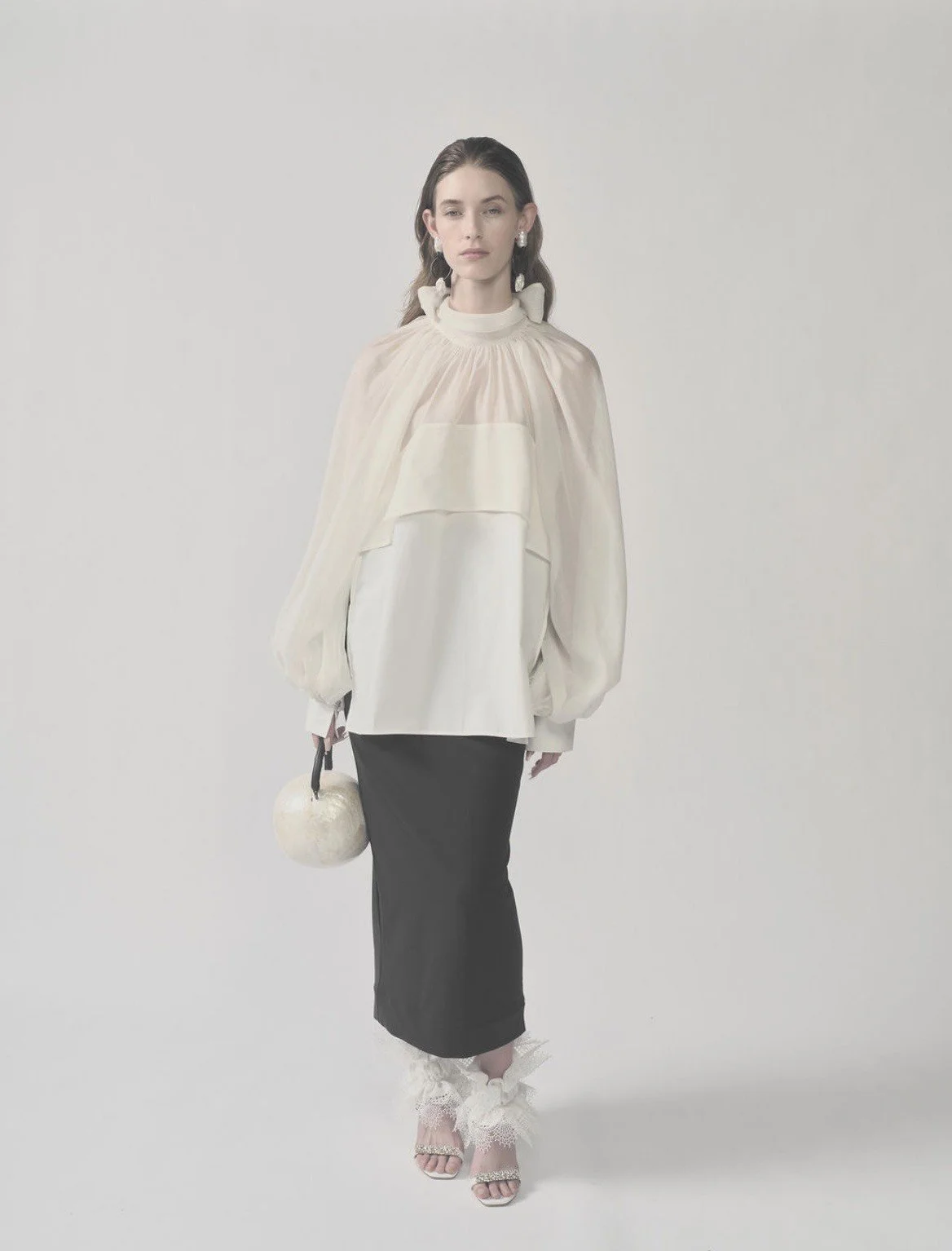 Gnosis Apron Shirt + Mercy skirt + Nacre-Mosaico Orb Bag.jpg