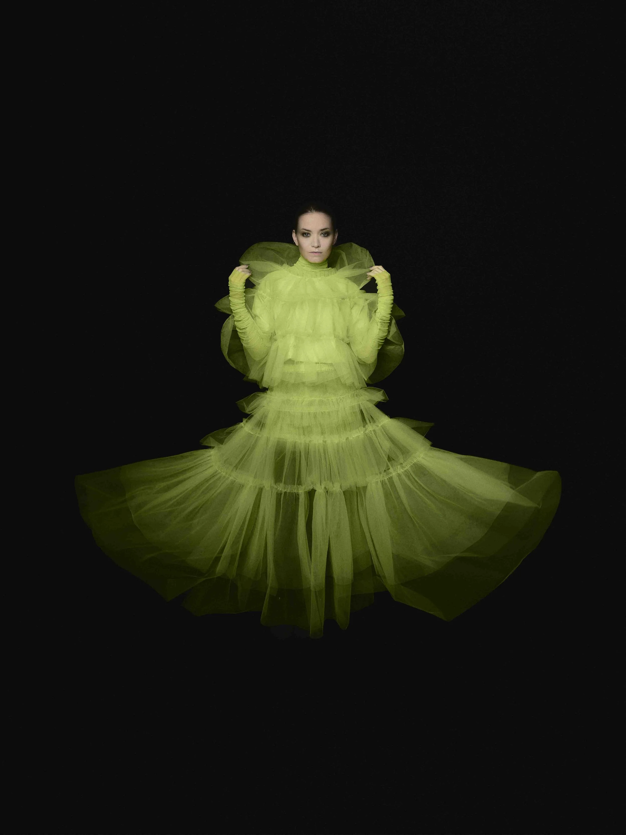 WILD AT HEART SKIRT CHARTREUSE