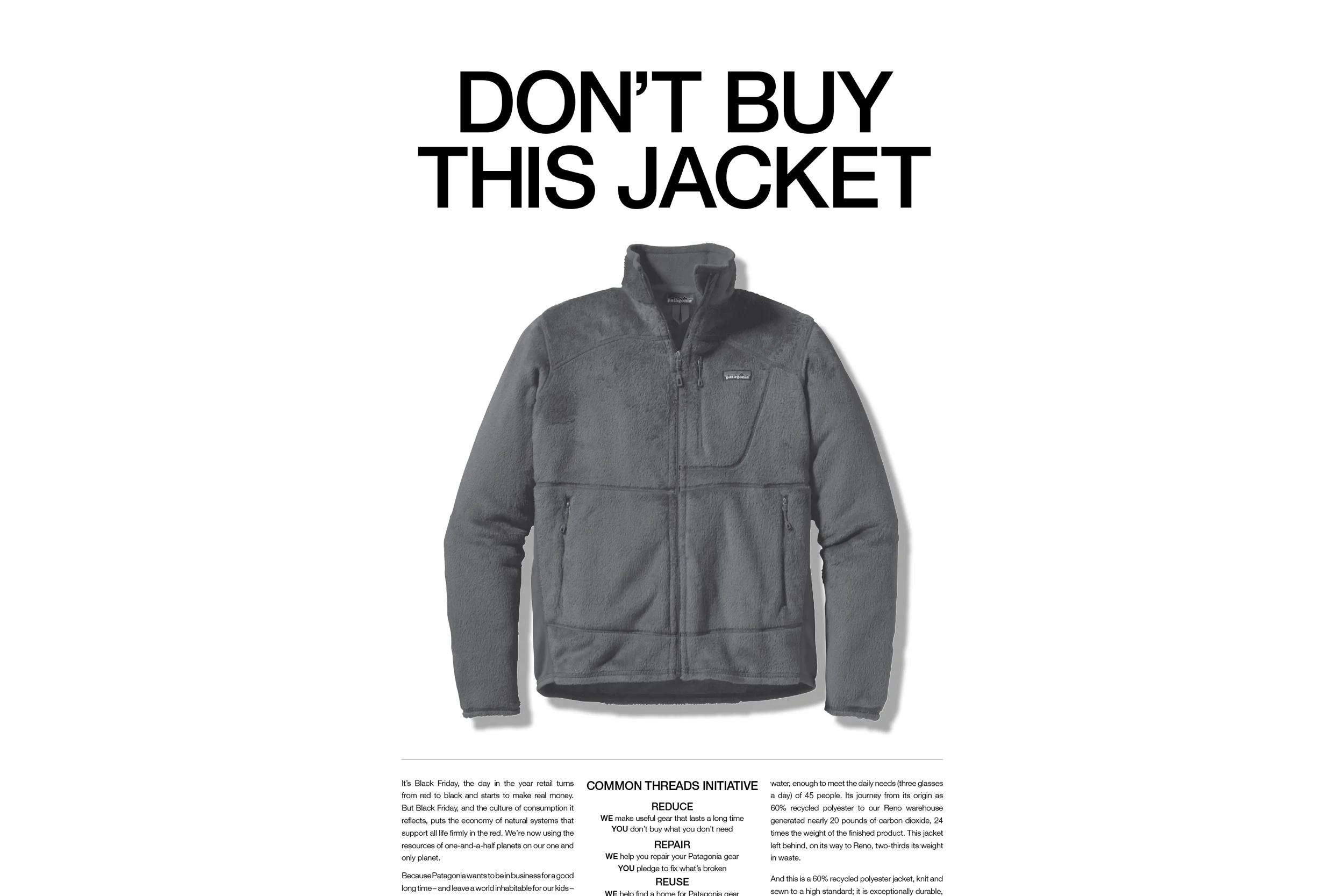 Patagonia Common Threads Campaign