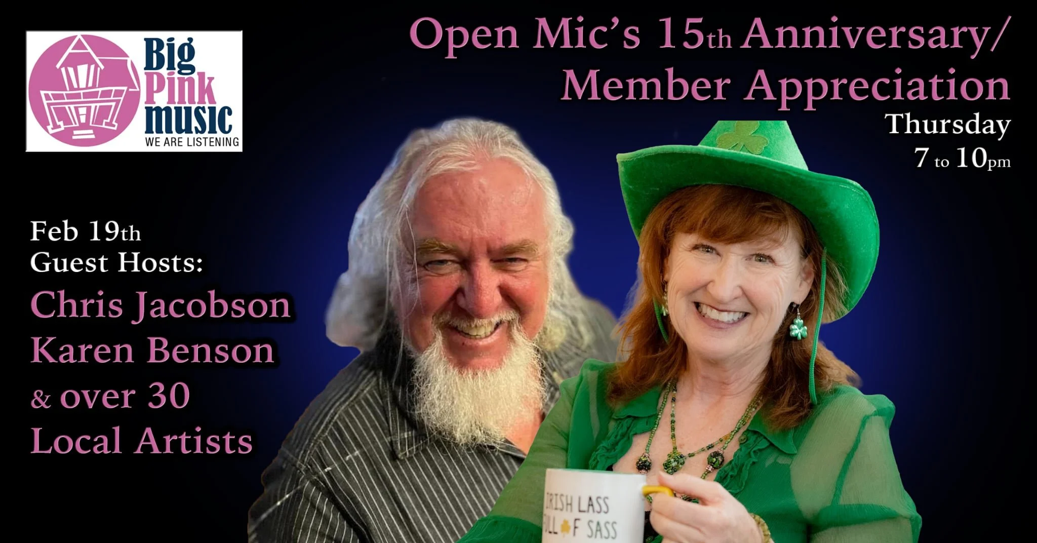 Third Thursday Open Mic’s 15th Anniversary Celebration and Member Appreciation