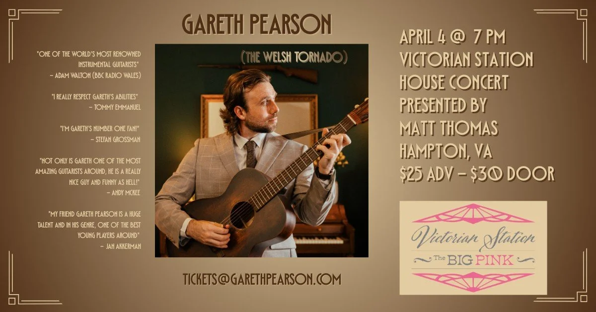 Victorian Station House Concert: Gareth Pearson