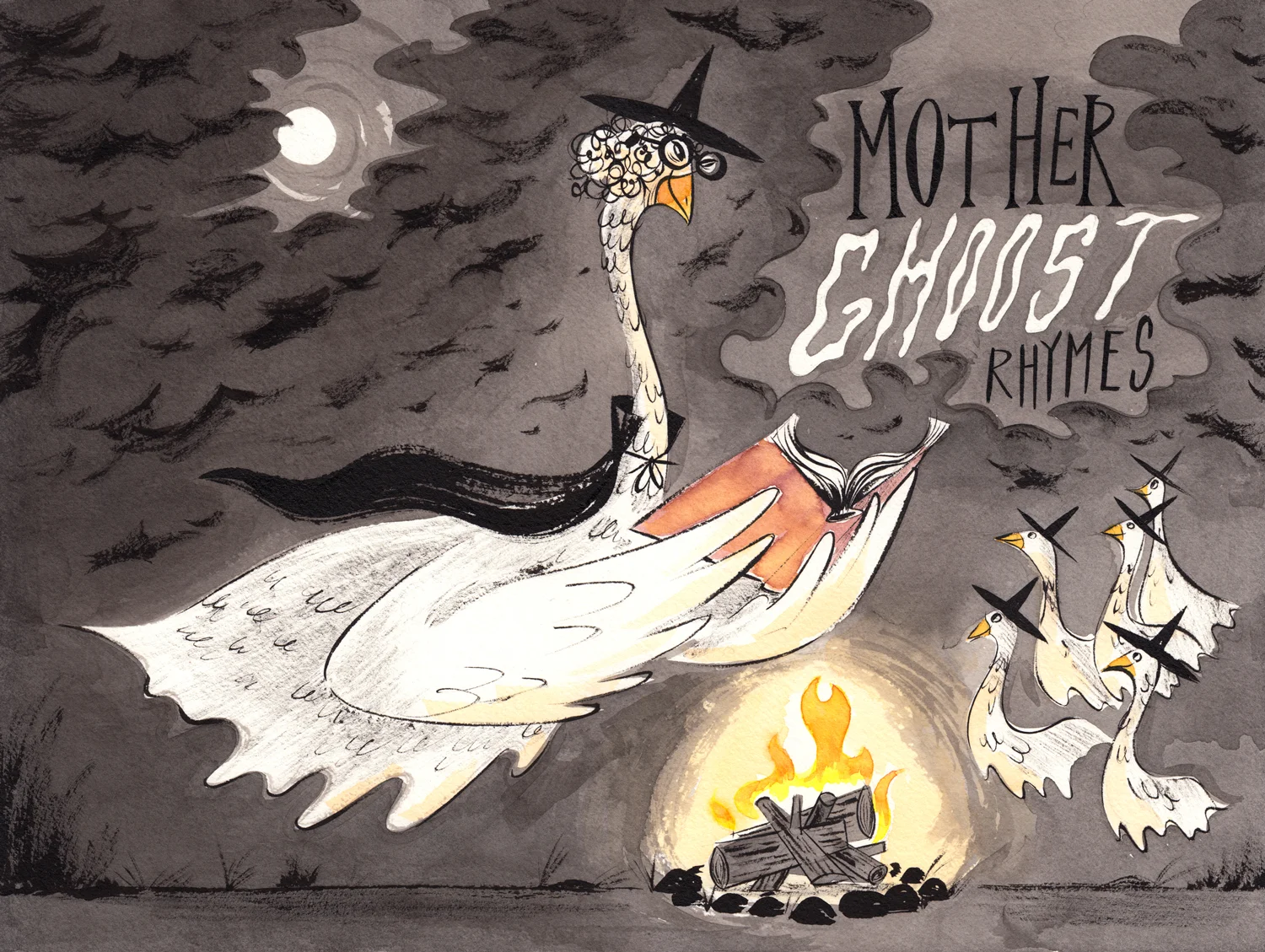 Mother Ghoost Rhymes A children's book of spooky poems Cover Art