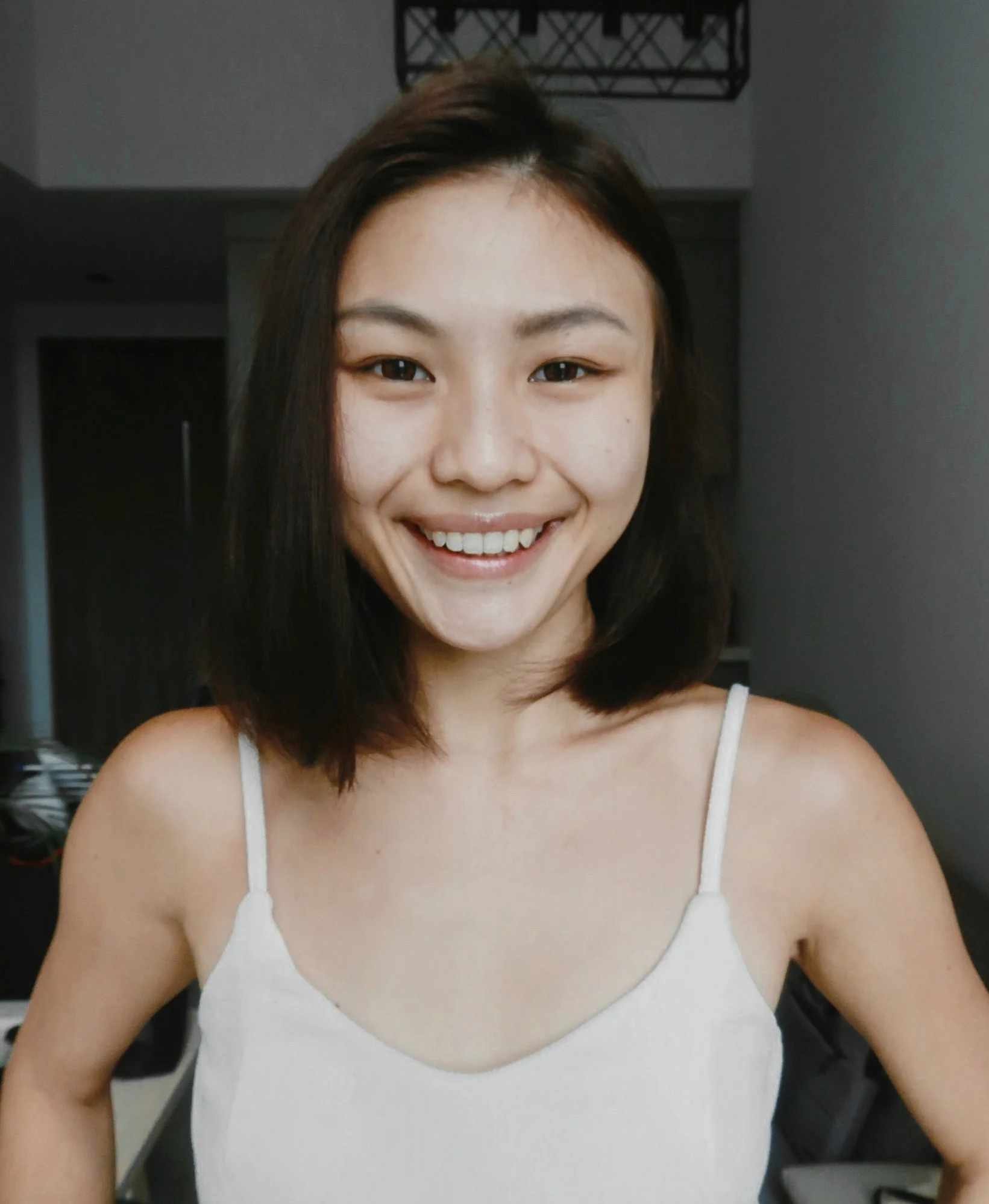 Before: 2 July 2019 (with whiteheads around my cheeks, forehead, scalp and before I remove them)
