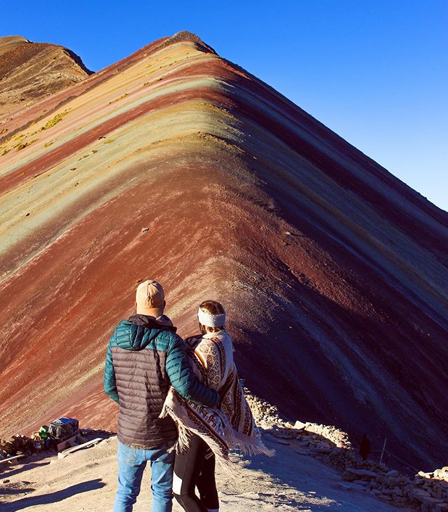 Yesterday morning we ventured out of Cusco with @visitsouthamerica.co and @experienceperu at 1am to go and shoot the magnificent Rainbow Mountain at sunrise. We had heard how busy the mountain was so we were determined to push through the high altitu