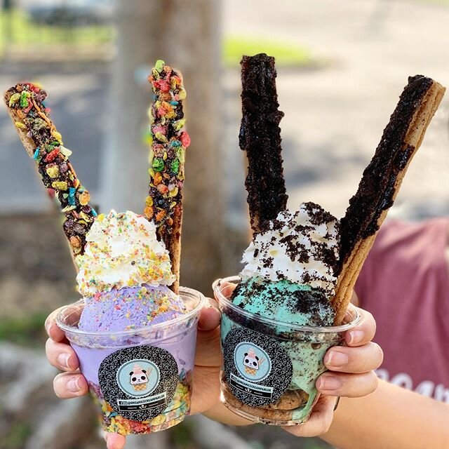 Dressed up churros anyone? Might be coming soon! 🤔🧐 Tell us what you think below! ⬇️🤪🐼🍨
&mdash;&mdash;
🚨OPEN EVERYDAY 2PM-9PM‼️