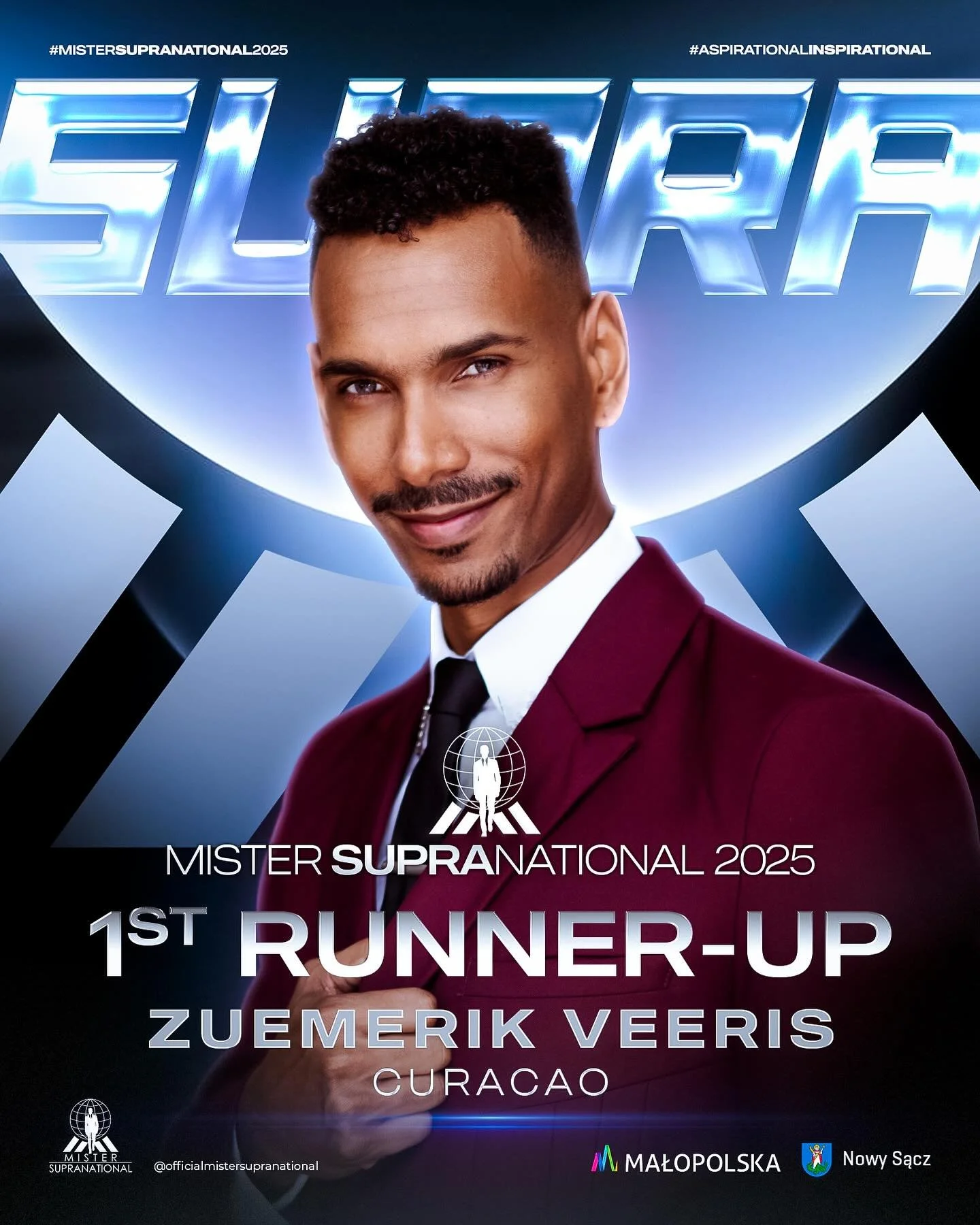 And the first-runner up of Mister Supranational 2025 is&hellip;

CURACAO

#mistersupranational #mistersupranational2025 #malopolska #nowysacz