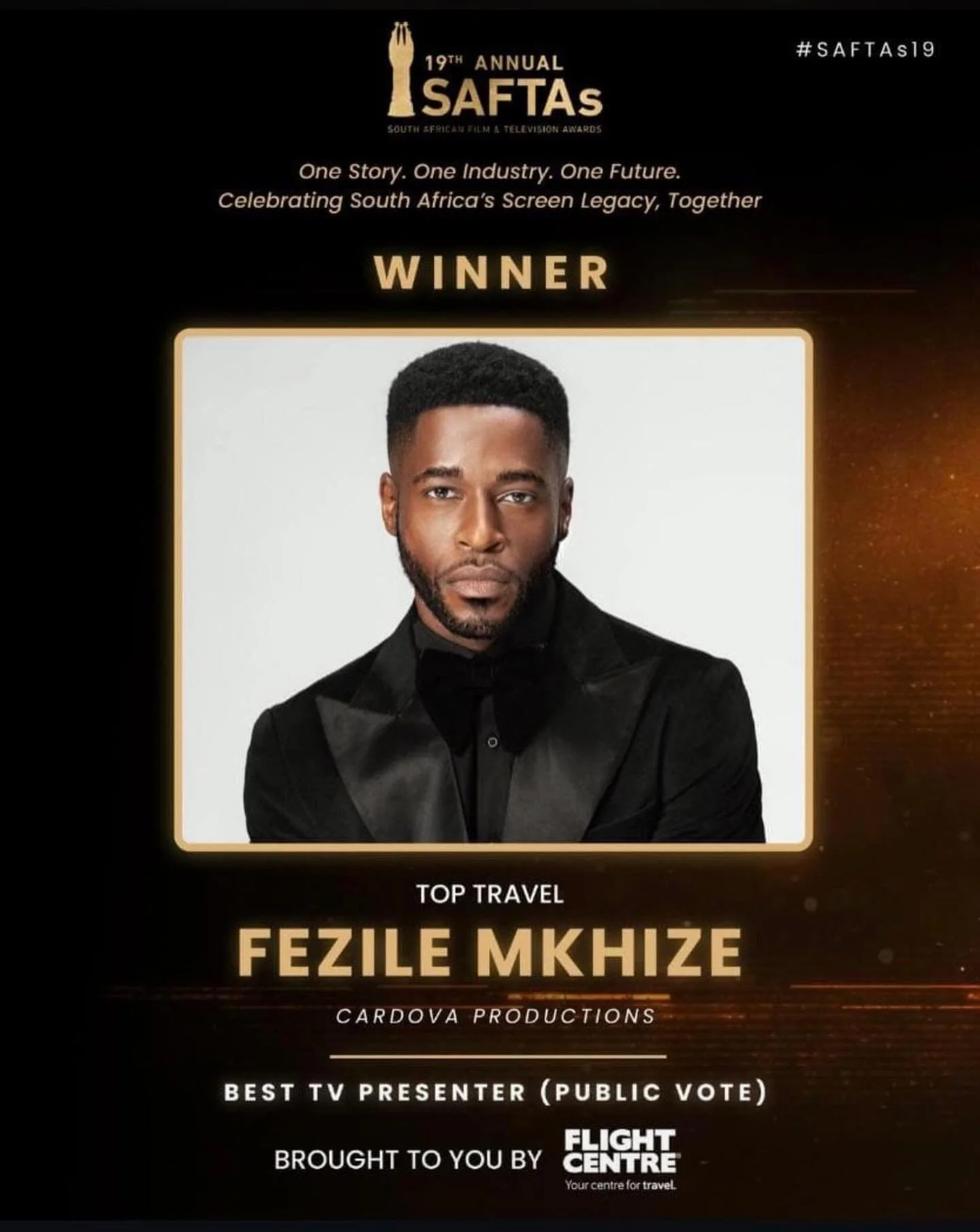 Congratulations to @drfezmkhize Mister Supranational 2024, on winning Best TV Presenter (Public Vote) at the South African Film &amp; Television Awards (SAFTAs)! 🏆

Your passion, talent and dedication continue to inspire people across the world. Fro