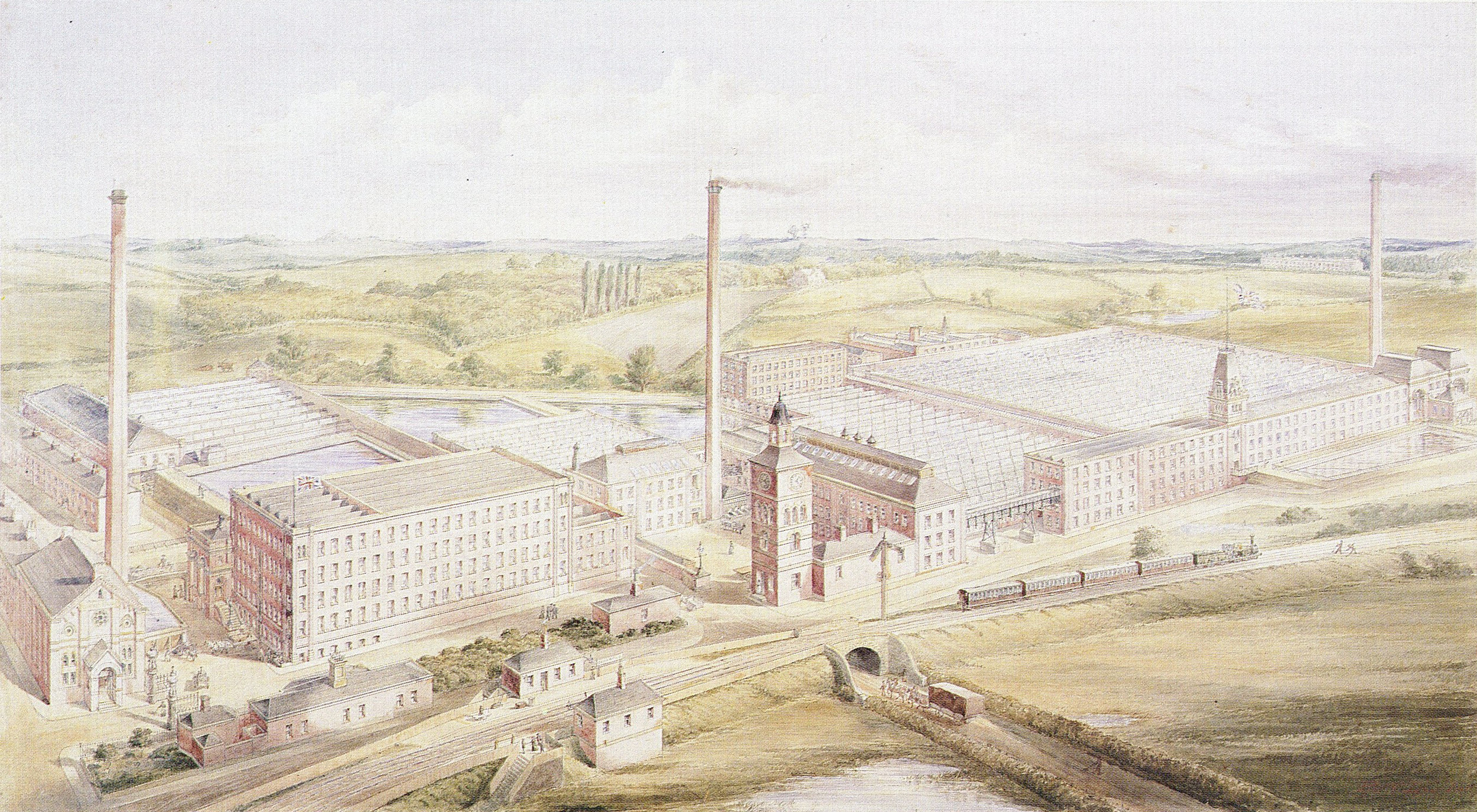 Sunnyside Mills, Bolton. I photographed the tower on the right hand side in 2016, just before it was demolished in 2016.