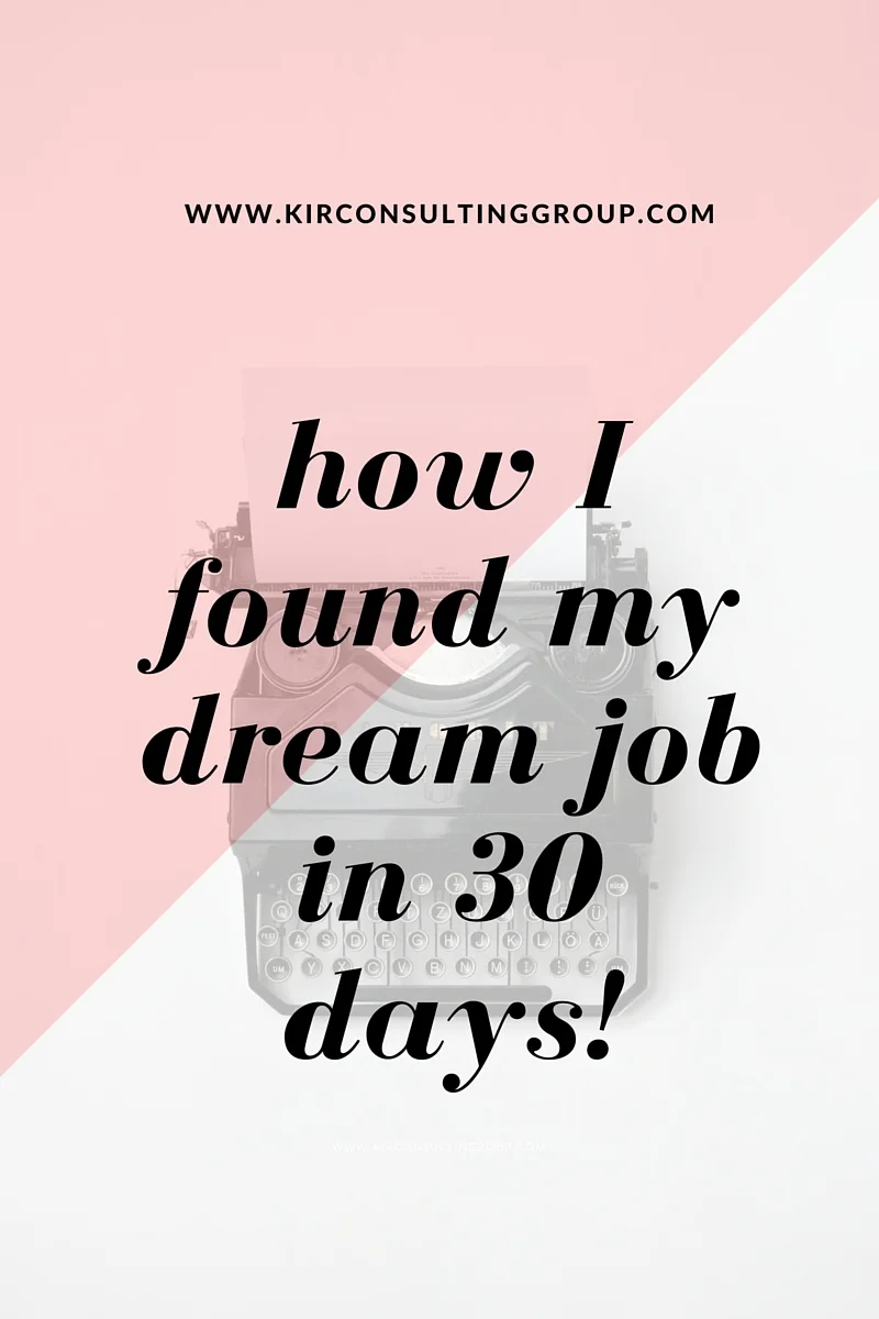 How I Found My Dream Job in 30 Days
