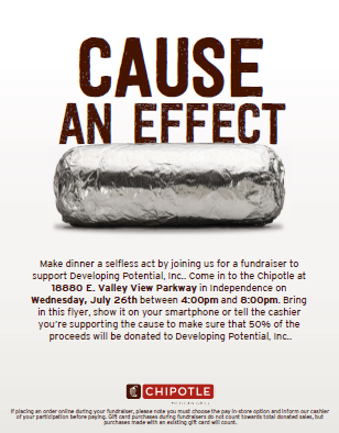 Help us raise funds on July 26th!